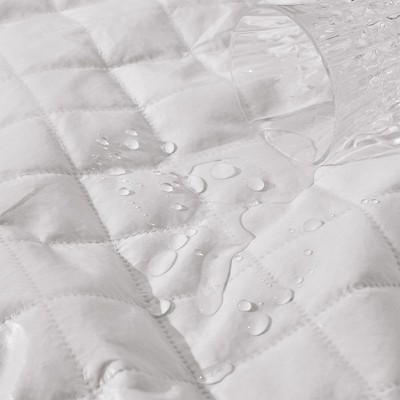 Twin Gray Quilted Waterproof Mattress Protector with Deep Pocket