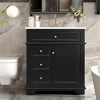 XINGHANZHENXUAN Bathroom Vanity with Sink, Soft-Close Cabinet with Tip-Out Drawer & 3 Storage Drawers, Ceramic Basin Included - 4 of 4