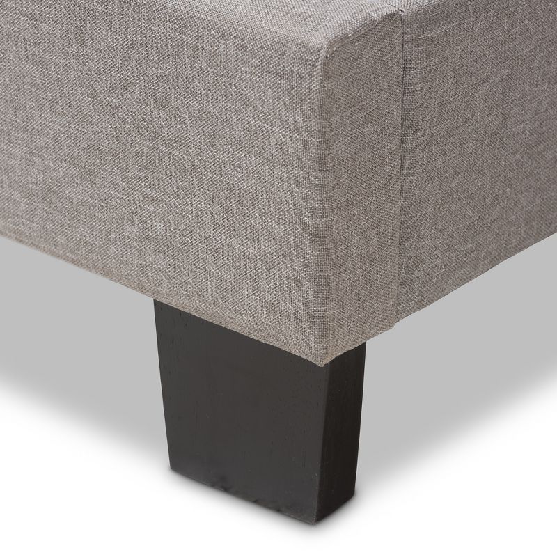 Queen Hampton Modern and Contemporary Fabric Upholstered Bed Light Gray - Baxton Studio, 6 of 10