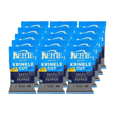 Kettle Brand Salt and Pepper Potato Chips 2 oz and 5 oz Bags