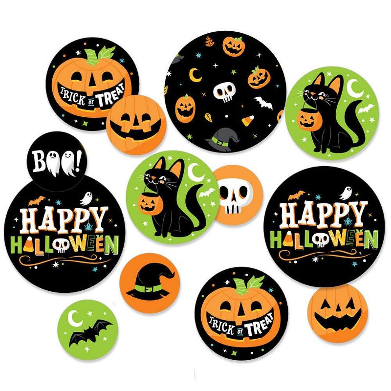 Big Dot of Happiness Jack-O'-Lantern Halloween - Kids Halloween Party Giant Circle Confetti - Party Decorations - Large Confetti 27 Count, 1 of 7