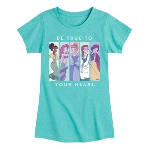 Girls' - Disney - Be True To Your Heart Fitted Short Sleeve Graphic T-Shirt - 1 of 4