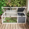 LAOTIES 39" Wooden Tortoise House,Indoor And Outdoor Turtle Habitat With Heat Lamp Holder, Acrylic Windows And Waterproof Trays - 2 of 4