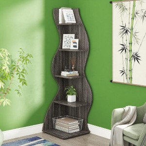 KTMBDW 5 Tier Bookshelf, Bookcase with Open Storage, Modern Tall Bookshelves Organizer, Floor Standing Book Shelf for Bedroom, Living Room,Home Office - 1 of 4