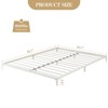 6" Low Profile Full/Twin/Queen Metal Platform Bed Frame, Heavy Duty Steel Slat Support, No Box Spring Needed, Black/White - 3 of 4
