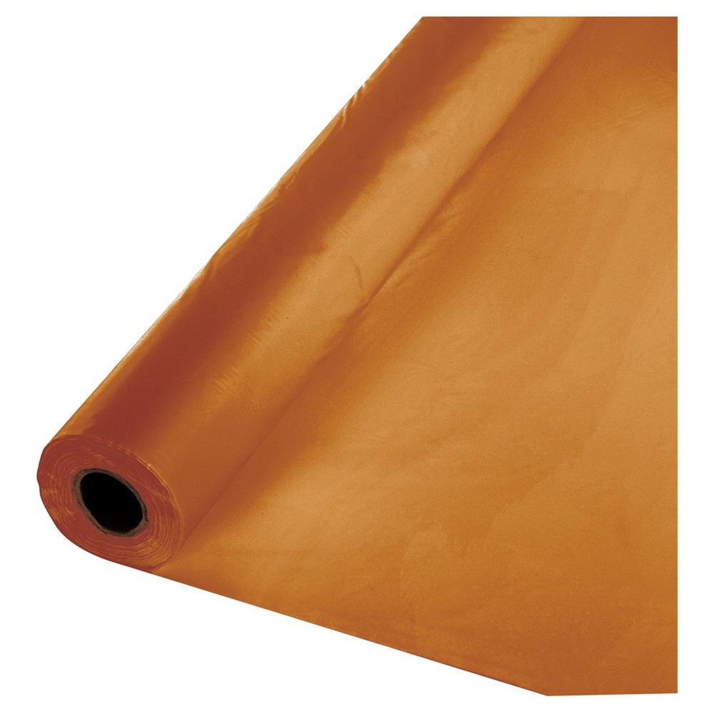 Pumpkin Spice Orange Plastic Banquet Roll, each