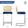 Infurnic Counter and Bar Stools, Upholstered Bar Stools Set with Durable Table Legs, for Kitchen and Dining Room, 2PCS, Blue, 17.7"*18.9"*39.4" - 4 of 4