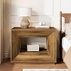 Tribesigns 2-Tier Large Nightstand with Shelf,  35.43 -InchOversized Night Stand for Bedroom, Rustic Brown Side Table for Bedroom,Brown - 4 of 4