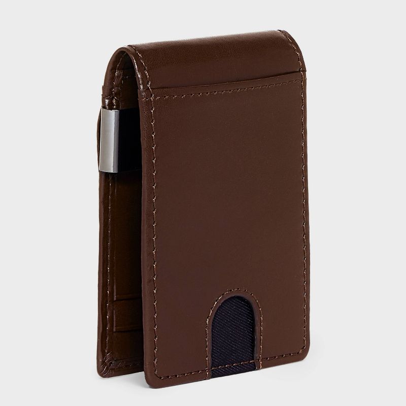 Men&#39;s RFID Bifold Wallet with Money Clip - Goodfellow &#38; Co&#8482; Brown, 4 of 8