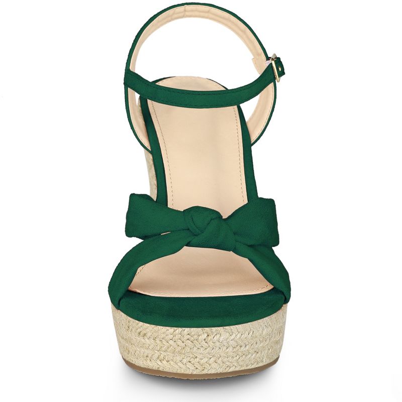 Allegra K Women's Platform Espadrille Wedge Heel Sandals, 2 of 7