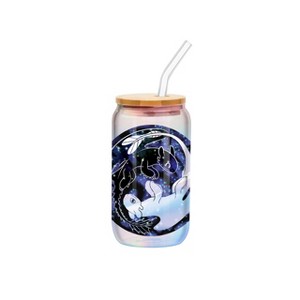 Silver Buffalo How to Train Your Dragon Night & Light 16oz Iridescent Glass - 1 of 4