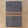 Park Hill Collection Woven Leather Stripe Rug - 2 of 2