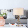 26.25" Mid-Century Hourglass Table Lamp – Matte Gold - 3 of 4