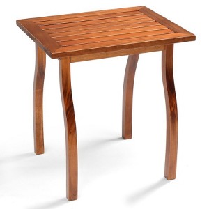 Karl Home| Poplar Wood  Outdoor Wood Side Table - 1 of 4