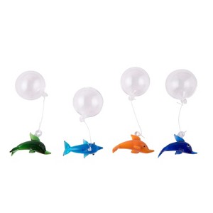 Beachcombers 1.5" Glass Floating Dolphin S/4 - 1 of 1