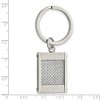 Black Bow Jewelry Stainless Steel & Gray Carbon Fiber Rectangle Key Chain - image 3 of 4