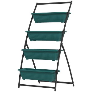 Aghana Digitals 4-Tier Vertical Raised Garden Planter with Self-Draining Boxes, Space-Saving - 1 of 4