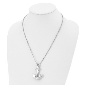 Chisel Stainless Steel Polished Hollow Anchor Pendant on a 22" Ball Chain Necklace - 1 of 4
