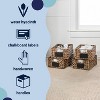 happimess Lane 12" Classic Farmhouse Handwoven Hyacinth Pantry Baskets with Chalkboard Labels and Handles - 3 of 4