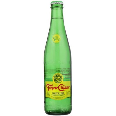 Topo Chico -Twist Of Lime - Carbonated Natural Mineral Water With Natural Lime Flavor - 12 Fl Oz (355Ml) (24 Glass Bottles