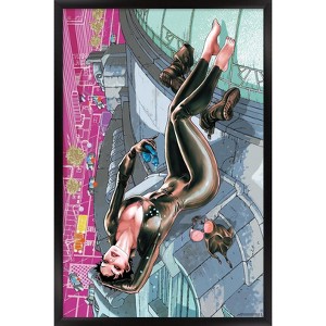 Trends International DC Comics Catwoman - Skyscraper Relaxing Framed Wall Poster Prints - 1 of 4