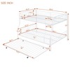 NicBex Full XL Over Queen Bunk Bed ,Metal Loft Bed with Guardrails and Ladder for Bedroom,Split Into 2 Beds,Black/White - 3 of 4