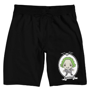 Beetlejuice Kawaii Betelgeuse Men's Black Sleep Pajama Shorts - 1 of 4