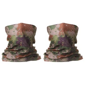 Unique Bargains Breathable Elastic Cycling Fishing Sport Neck Gaiter Face Masks 2 Pcs - 1 of 4