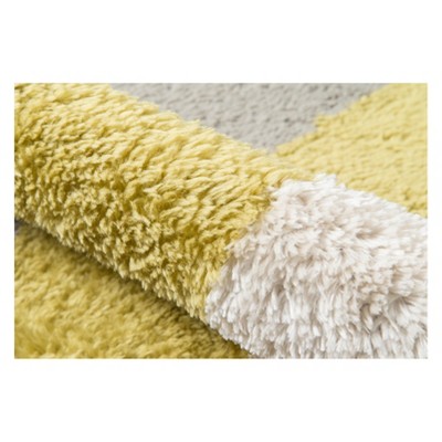 Retro Multicolor Hand-Tufted Shag Runner Rug