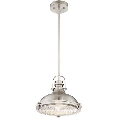 Brushed Nickel Glass Mini Pendant Light
