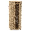 Casafield Toilet Paper Roll Holder with Lid - Natural, Fits 3 Rolls, Free Standing Seagrass Water Hyacinth Bath Tissue Storage Organizer for Bathroom - 4 of 4