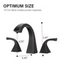 ChicFurnit Bathroom Sink Faucet Two Handle Design with Drain for Stylish Bathrooms, Brown, 16.14"*13"*3.34" - 3 of 4