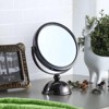 SEVOBAL Bathroom Vanity Mirrors 5.5" Chrome Make Up Mirror 3x Easy Maintenance Magnification Rotating Design for Bathroom, Gunmetal, 6.5"*3.5"*8.5" - 3 of 4