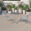 Flash Furniture Mellie 27.5'' Square Aluminum Indoor-Outdoor Table with Base - 3 of 4