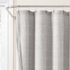 Farmhouse Textured Sheer With Peva Lining Shower Curtain Gray 2Pc Set 72X72 - image 2 of 3