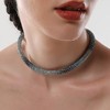 SOHI Women's Crystal Silver:Sky Blue The Jingle Collar Necklace - 4 of 4