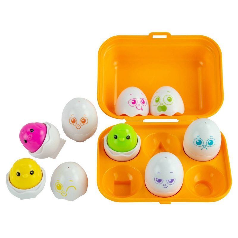 Lamaze Sort &#38; Squeak Eggs, Shape Sorter, Color Matching Toy - 7ct, 4 of 14