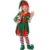 HalloweenCostumes.com Toddler Girl's Santa's Helper Costume - 3 of 3