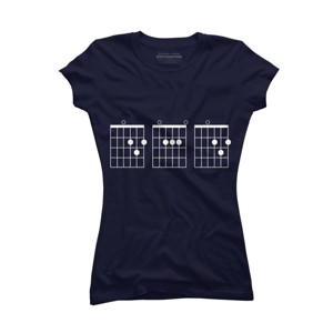 Junior's Design By Humans Rocking Dad Guitar Chords By HoangCathrine T-Shirt - 1 of 2