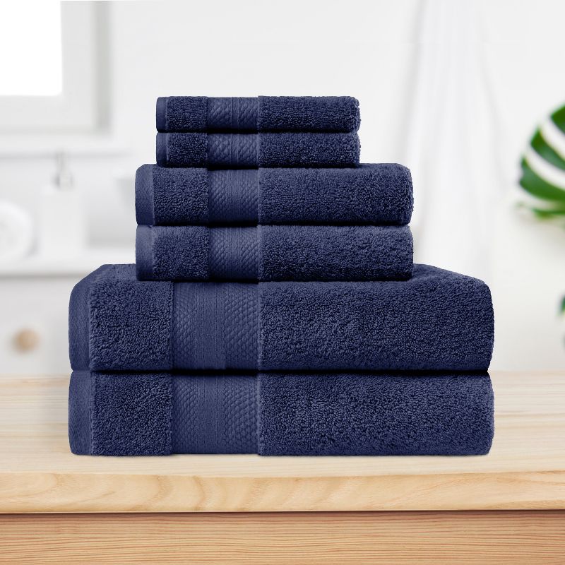 Premium Cotton Solid Plush Heavyweight Luxury Towel Set by Blue Nile Mills, 2 of 6