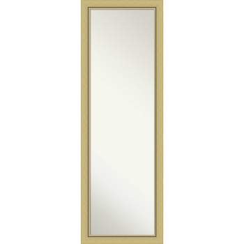 Amanti Art Landon Gold Narrow Non-Beveled On the Door Mirror Full Length Mirror, Wall Mirror 51.5 in x 17.5 in.