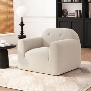 PAGED Comfy Accent Chair Single Sofa Chair with Armrest for Living Room, Reception Room - 1 of 4