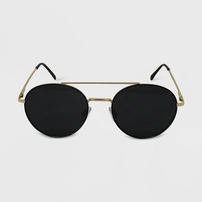 Women's Aviator Sunglasses - Wild Fable™ Black/Gold