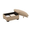 CAVINAS Luxury Velvet Storage Ottoman Bench with Cloud-Inspired Design,Modern Footstool with Hidden Storage,Storage Bench for Bedroom,Entryway - 2 of 4