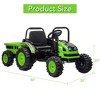 12V Electric Ride-On Tractor for Kids with Trailer - 3 of 4