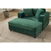 CIPACHO Deep Gray Chaise Lounge (Ottoman + Pillows) Upholstered Sofa Bed Armchair (Living Room/Bedroom) - 3 of 4