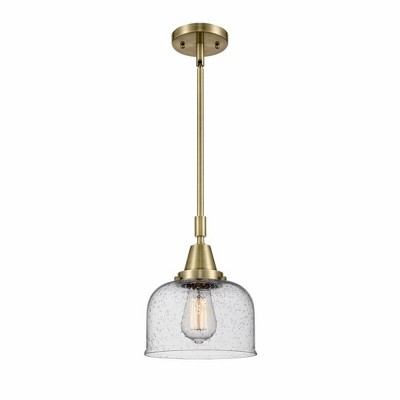 Bell - 1 Light Stem Hung Mini Pendant In Industrial Style-11.13 Inches Tall and 8 Inches Wide