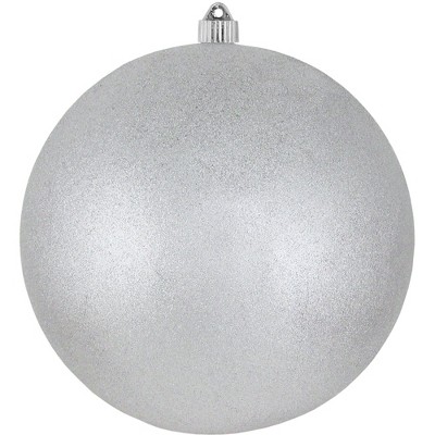 Christmas by Krebs Silver Shatterproof Glitter Christmas Ball Ornament 10" (250mm)