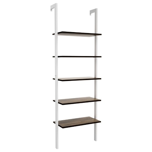 White and brown on sale ladder shelf