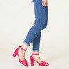 Allegra K Women's Bow Knot Pointed Toe Block Heel Pumps - 4 of 4